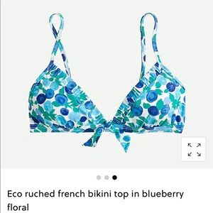COPY - French touched bikini top on Blueberry floral